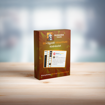50+ Shopify/Wordpress Beilleszthető CVR Javító Kódrészlet